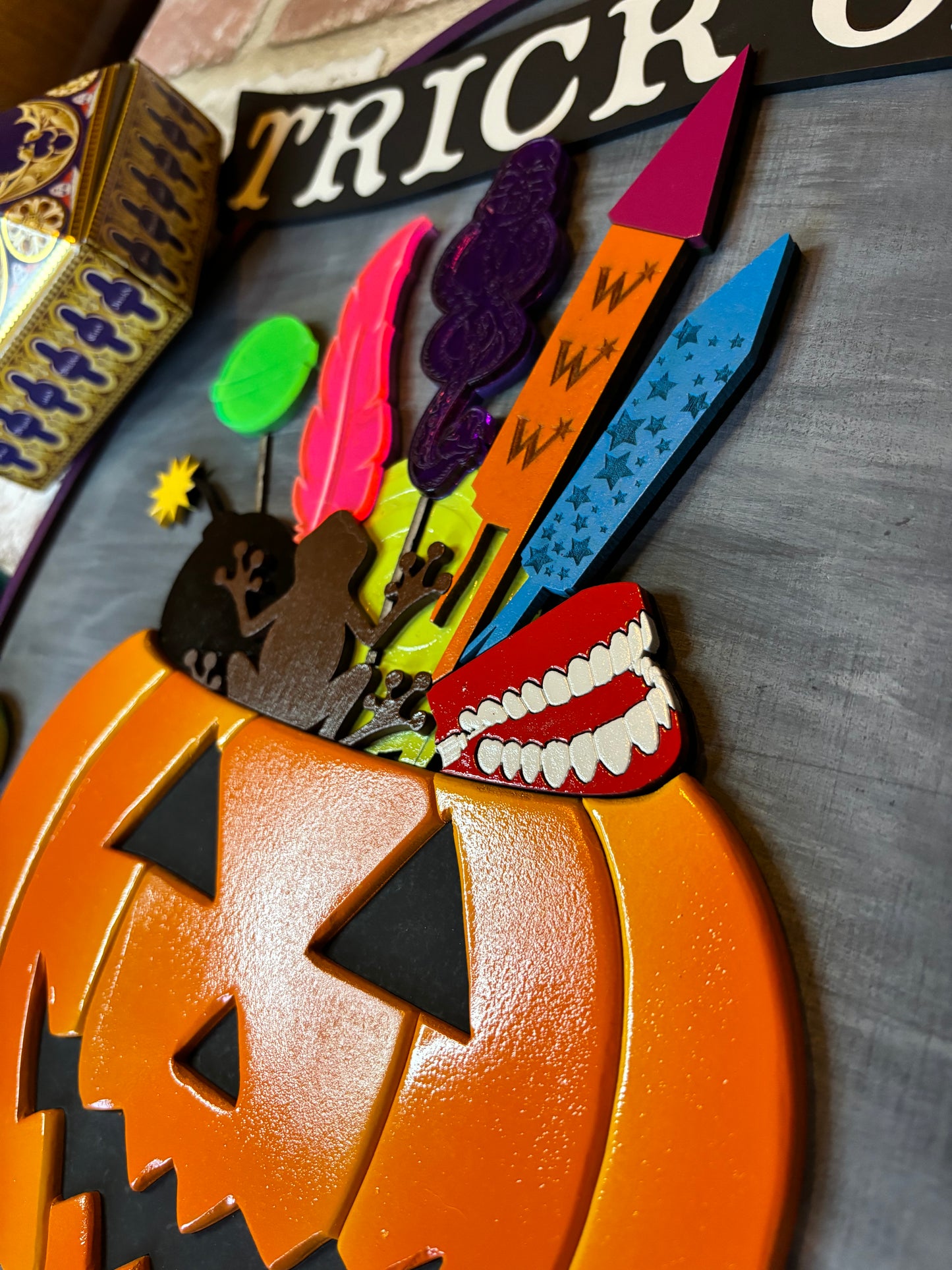 Trick or Treat Pumpkin Sign