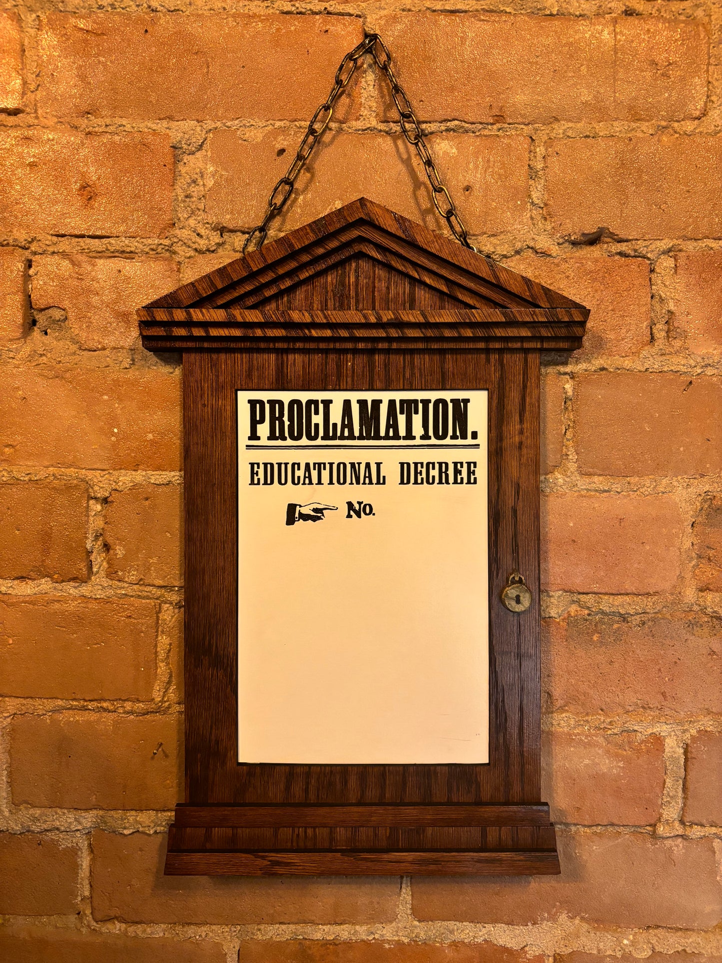 Dry Erase Proclamation Board