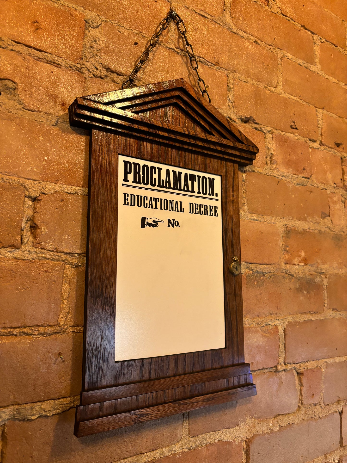 Dry Erase Proclamation Board