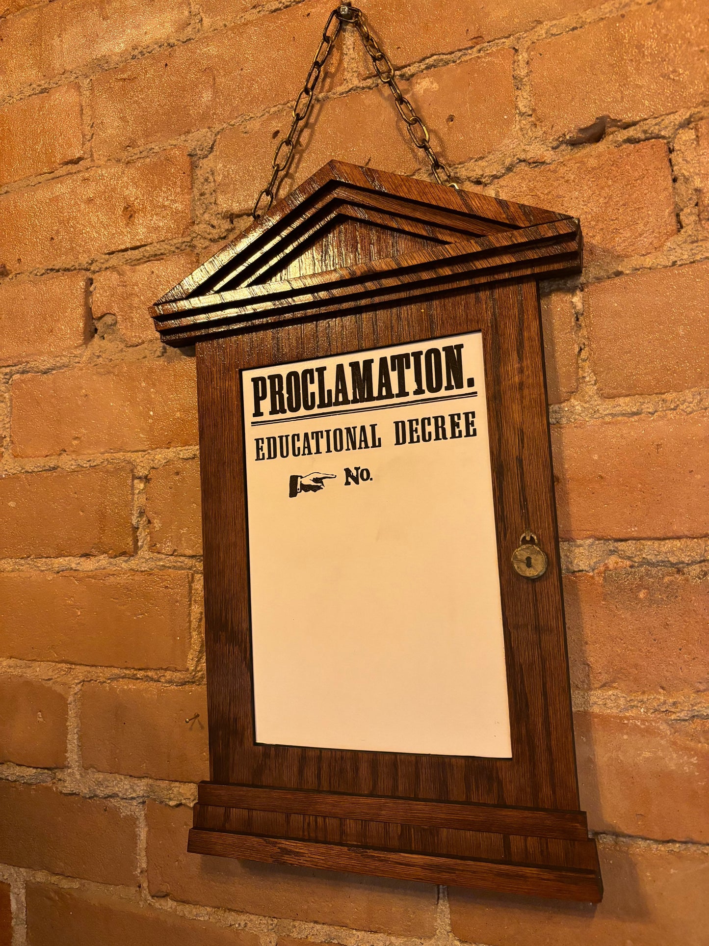 Dry Erase Proclamation Board