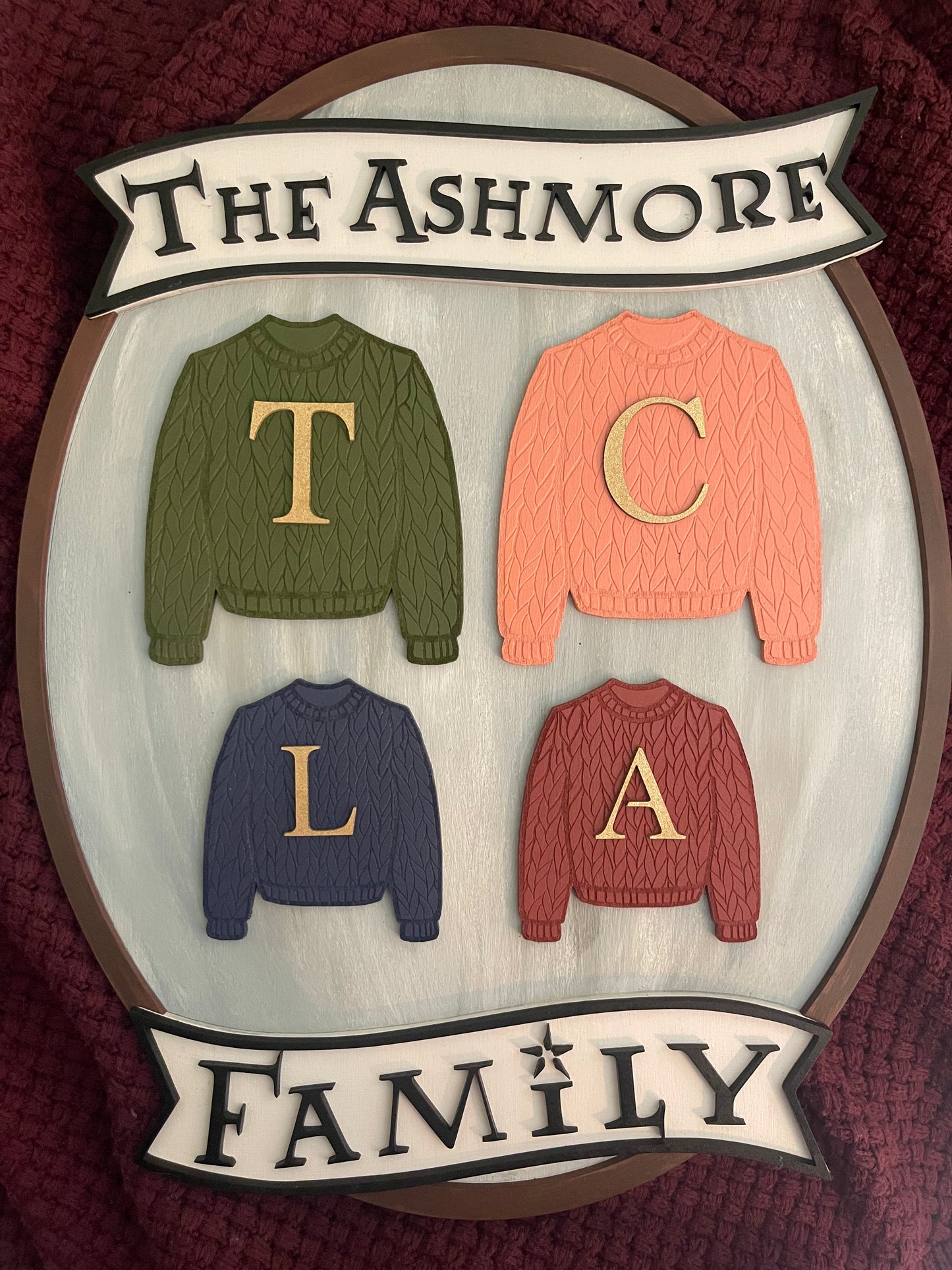 Customized Family Sweater Sign