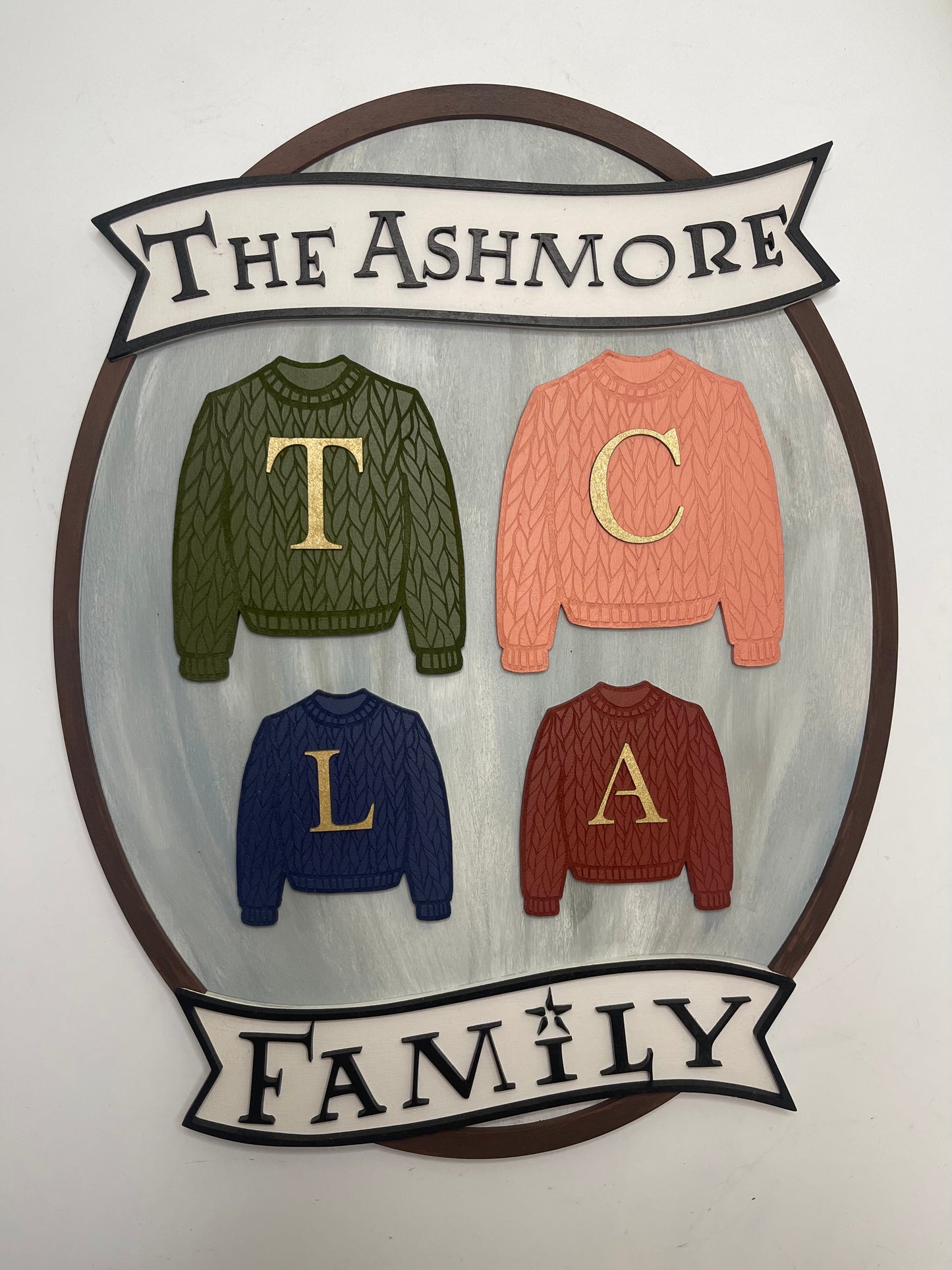 Customized Family Sweater Sign