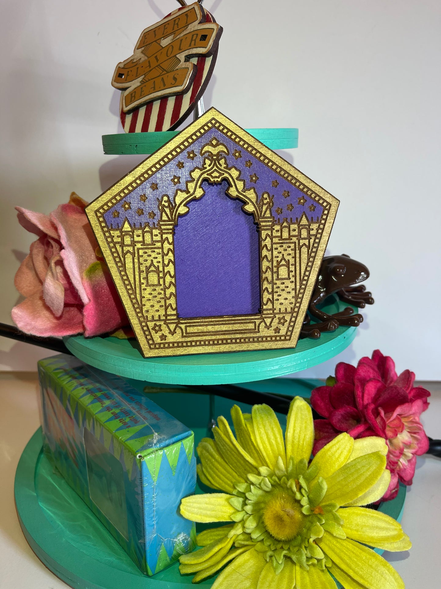 Small Wooden Chocolate Frog Card Photo Frame