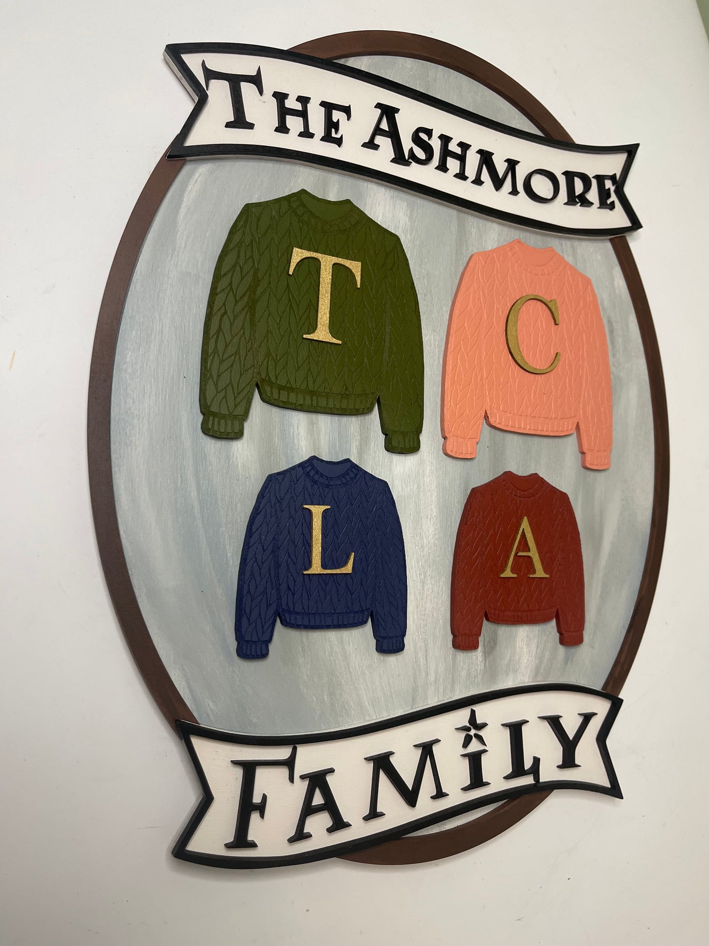 Customized Family Sweater Sign